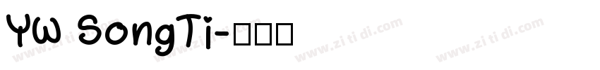 YW SongTi字体转换